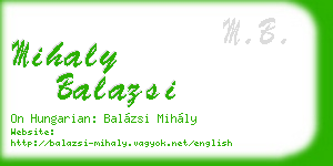 mihaly balazsi business card